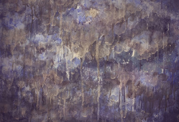 Purple lilac color drops drain painted background texture