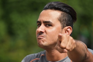 Upset Male Athlete