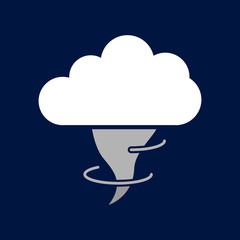 tornado cloud icon vector