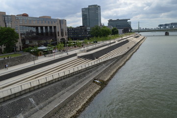 Rhine waterfront in Cologne, Germany