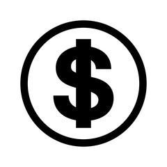 money dollar icon vector