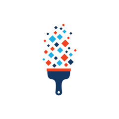 Paint Pixel Logo Icon Design