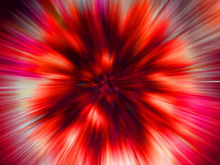 Abstract fancy colored beam and Zoom Blur. Background picture.