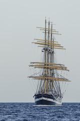 Fototapeta na wymiar SAILING VESSEL - A four-masted barque on sea