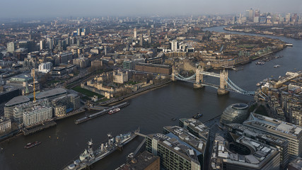 Fototapeta premium aerial cityscape view of London