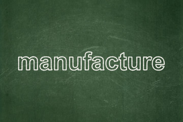Obraz premium Manufacuring concept: text Manufacture on Green chalkboard background