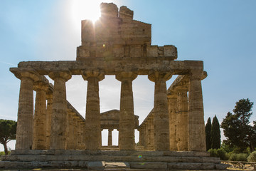The greek temple, Paestum, Italy.