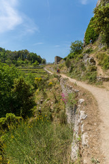 Fototapeta na wymiar The beautiful hike on Amalfi coast, Italy.