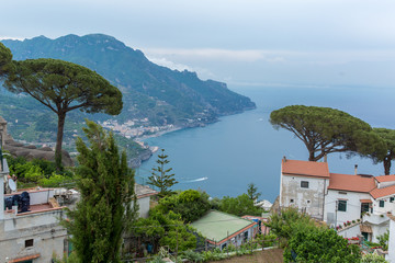 The beautiful view of Ravello,  Amalfi coast, Italy.