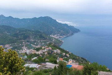 Fototapeta na wymiar The beautiful view of Ravello, Amalfi coast, Italy.