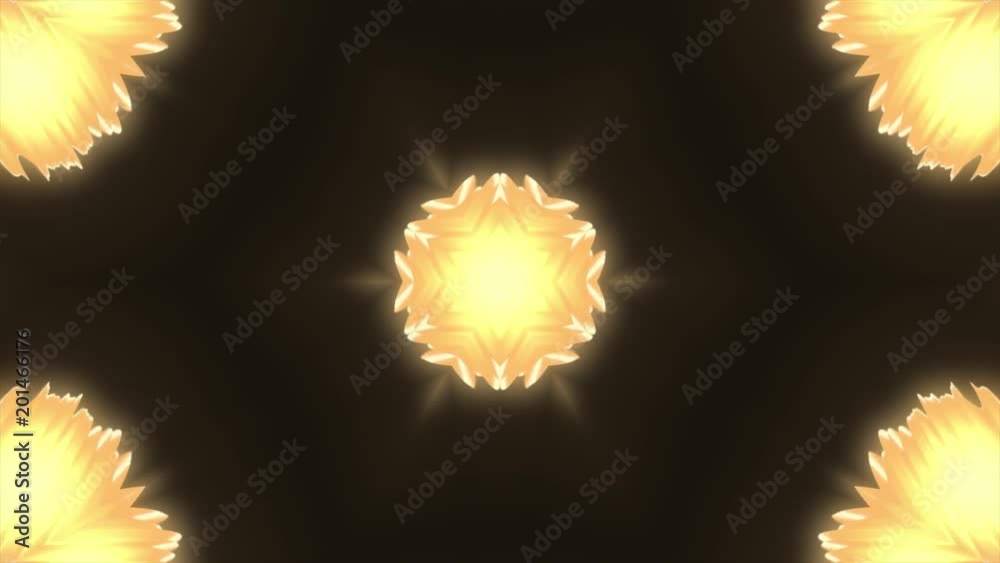 Poster abstract animation with hand drawn geometric kaleidoscope pattern. abstract cgi motion graphics and 