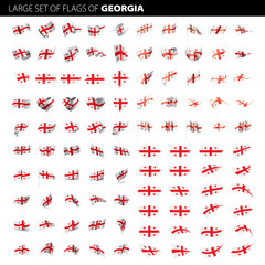 Fototapeta na wymiar Georgia flag, vector illustration