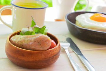 テラスでパンケーキ　ワンプレート