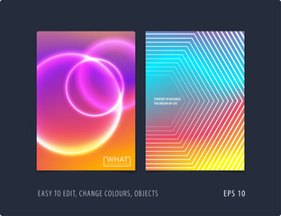 Fototapeta premium Abstract colourful poster graphic design of brochure in fluid liquid style with blurred smooth background.