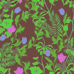 Abstract elegance pattern with floral background.