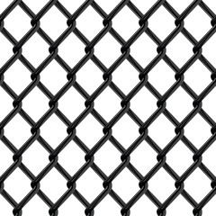 Fototapeta premium Black chrome fence seamless structure