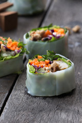 Vietnamese food spring rolls

