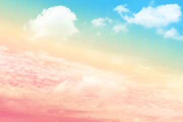 sun and cloud background with a pastel colored


