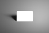 Blank mockup one bank (gift) card on a studio gray background.