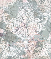 Baroque pattern vintage background Vector. Ornamented texture luxury design. Intricate Royal textile decors