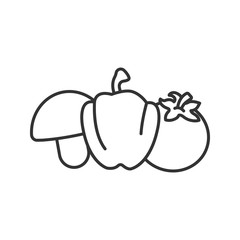 Vegetables linear icon