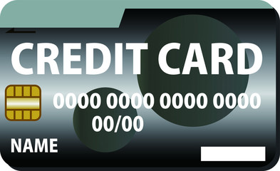 Black CREDIT CARD with Polka dot pattern set