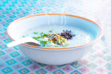 Boiled rice pork for food Thai