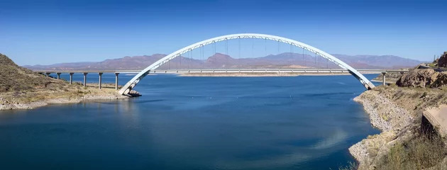 Foto op Aluminium Bridge over the Salt River at Theodore Roosevelt Dam at Hwy 188, AZ, USA © Laurens