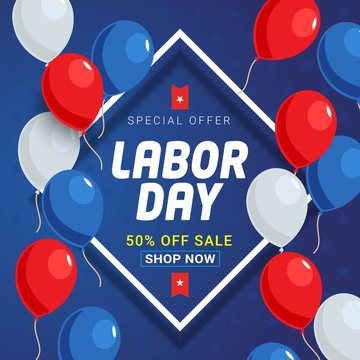 Labor Day Sale banner background template