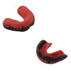 Sports mouth guard. Mouthguard isolated on white background