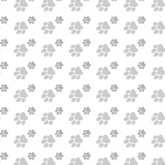 Vector seamless pattern with cat or dog,kitten or puppy footprints. Can be used for wallpaper,fabric, web page background, surface textures.