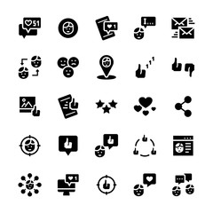 Vector icon set of social networks in flat style.