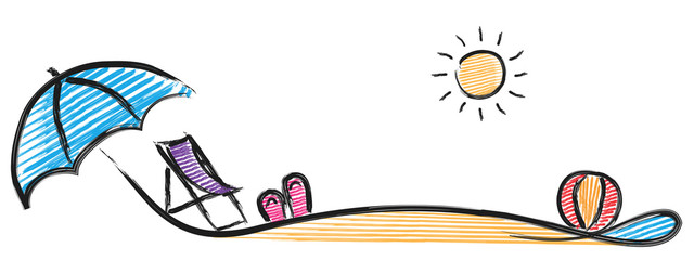 Hintergrund Banner Sommer Strand 