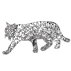  isolated, icon, patterned silhouette cat