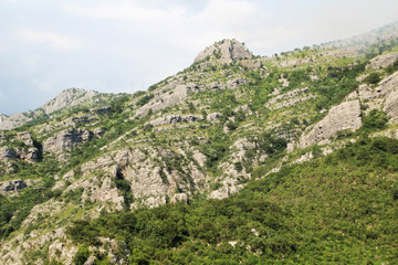 Fototapeta premium Mountain terrain in Podgoritsa, Montenegro