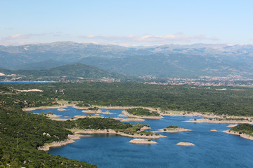 Artificial lakes in Niksic, Montenegro
