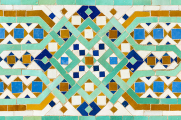 Moroccan tile with traditional patterns, Colorful Moroccan tiles 
