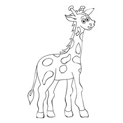 giraffe character, book coloring pages