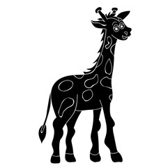 silhouette giraffe character