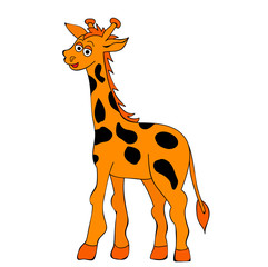 Fototapeta premium giraffe character, vector