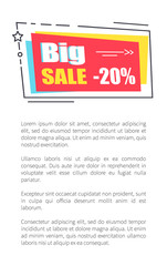 Big Sale Promo Sticker in Square Shape Frame 20 