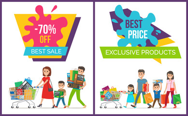 Exclusive Products Collection Vector Illustration