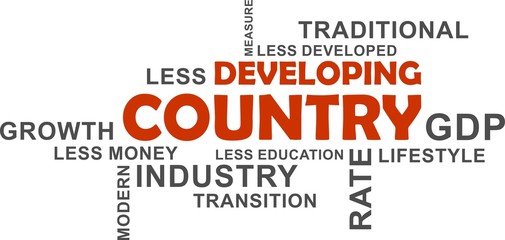 word cloud - developing country