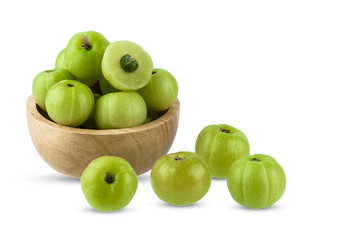 Indian gooseberry isolated on white background
