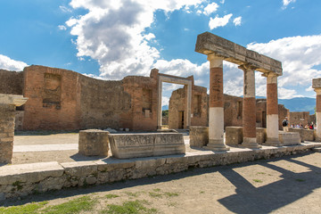Pompeii, the most famous ancient town.