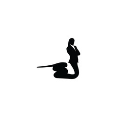 Business woman snake vector