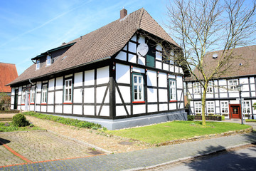 Historic village Levern, Stemwede-Levern in Kreis Minden-Luebbecke, East Westphalia, Germany