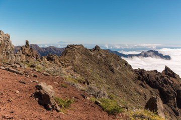 The view of the National Park Caldera de Taburiente, La Palma island.