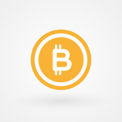 Bitcoin. Crypto currency concept. Digital currency. Vector illustration, flat design