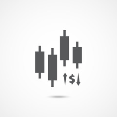 Fototapeta premium Stock icon on white